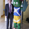 Mark meets Clyde, mascot for the Commonwealth Games in Glasgow<br/><a href="gallery/your-voice-in-holyrood/60/add/#comments">Add comment</a>