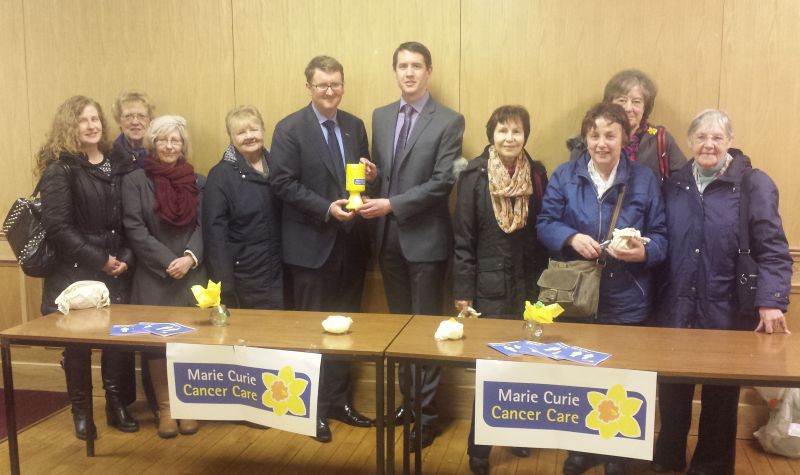 Mark at the annual Marie Curie Daffodil Tea