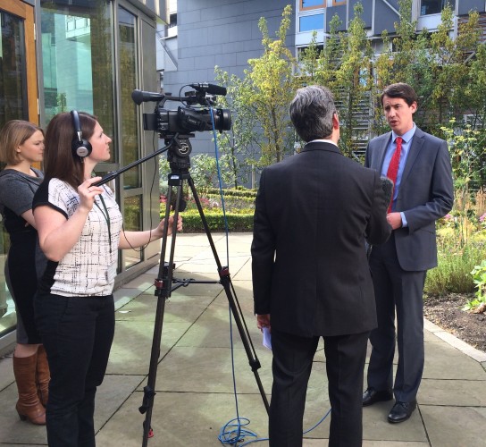 Mark speaking to STV News about his BSL Bill