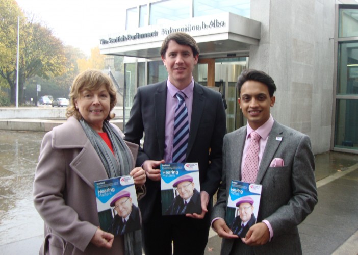Mark joins Action on Hearing Loss at the Scottish Parliament