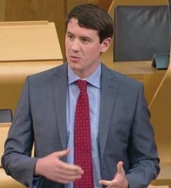 Mark discussing his BSL Bill in the Debating Chamber