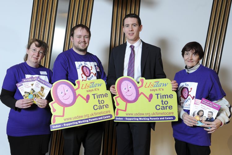 Mark supports Usdaw's Time to Care Campaign