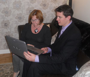 Mark sees first hand the broadband problems faced by many in cumbernauld, with craigmarloch constituent maria murray